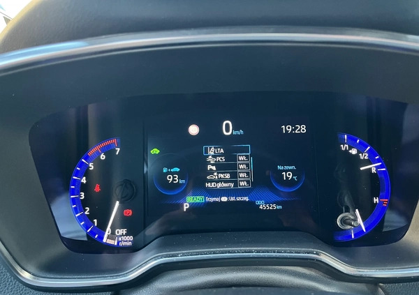Toyota Corolla cena 85900 przebieg: 45000, rok produkcji 2019 z Turek małe 781